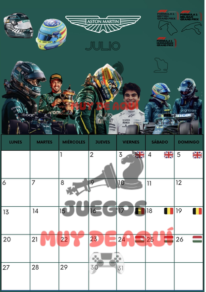 Calendario Fórmula 1 en PDF