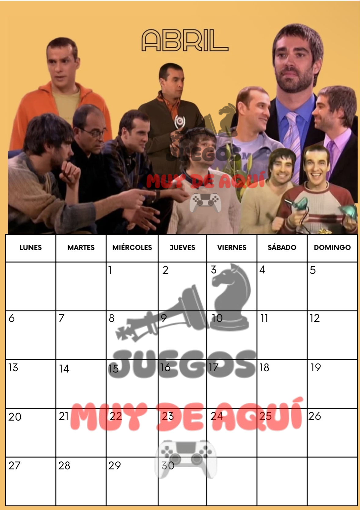 Calendario ANHQV en físico