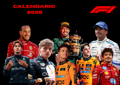 Calendario Fórmula 1 en físico