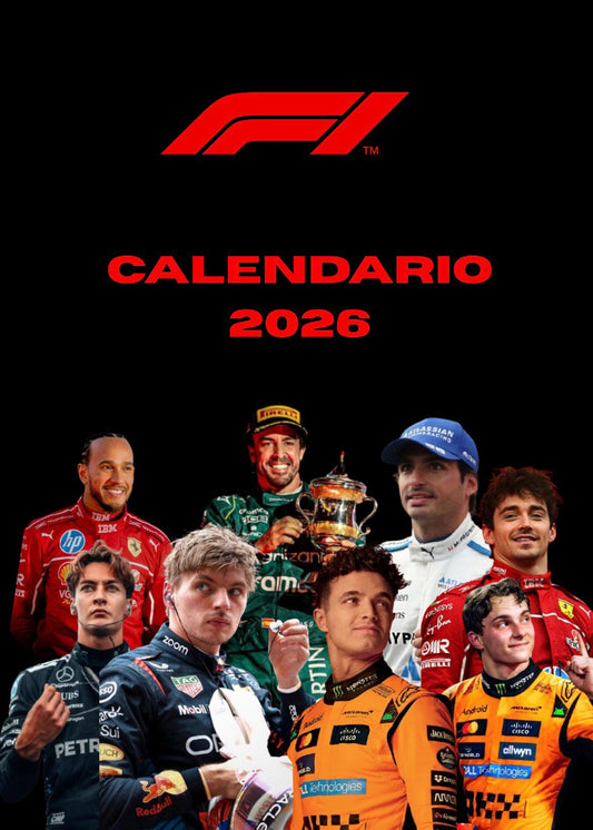 Calendario Fórmula 1 en físico